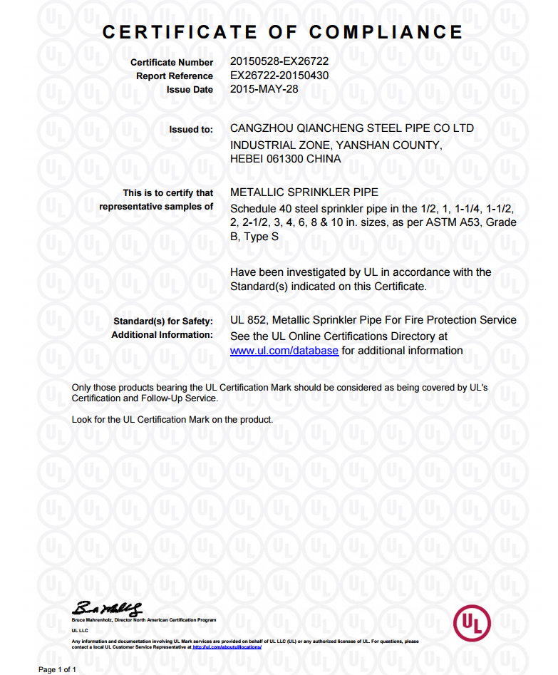 UL List Steel Pipe – Taurus Pipeline Solution